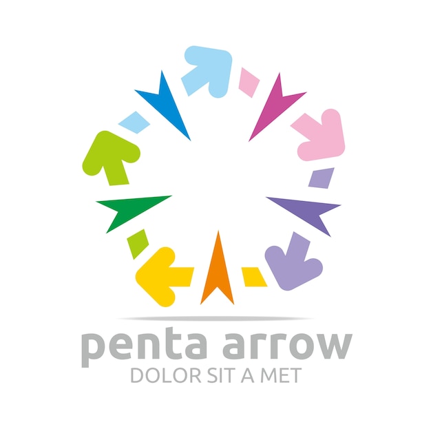 Дизайн логотипа penta arrows