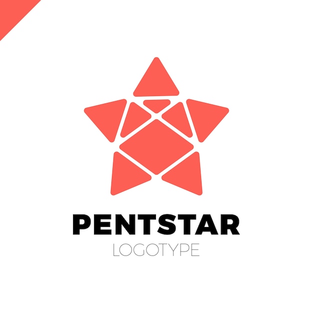 Penta Line Star-logo. Pentagon Star-richting