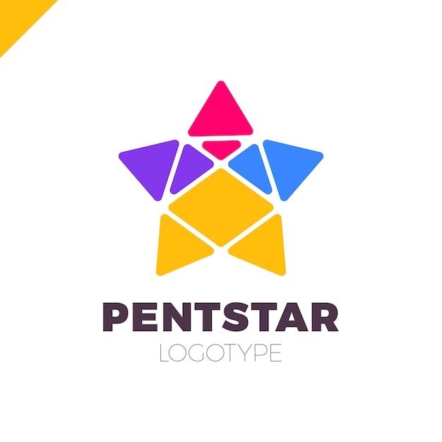 Penta Line Star-logo. Pentagon Star-richting