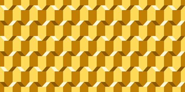 Pentagon 3d geometric pattern vector yellow background in simple style