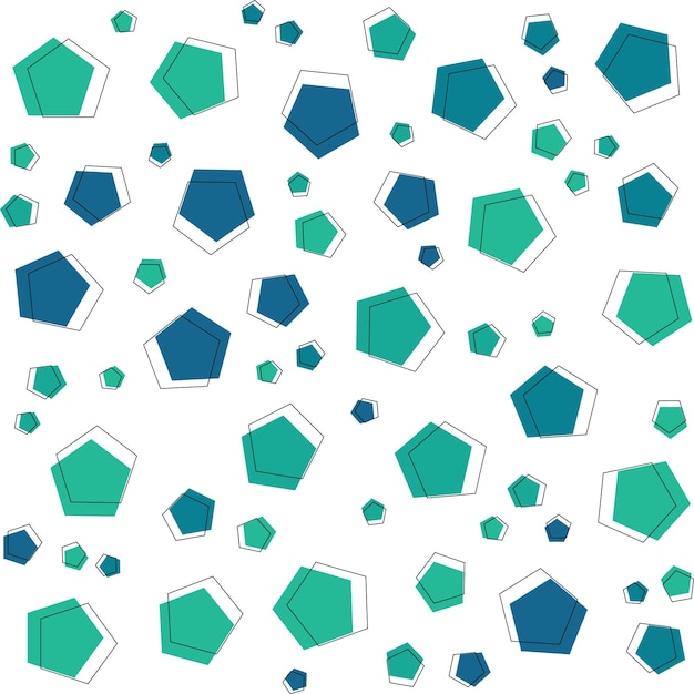 Vector pentagon shape pattern