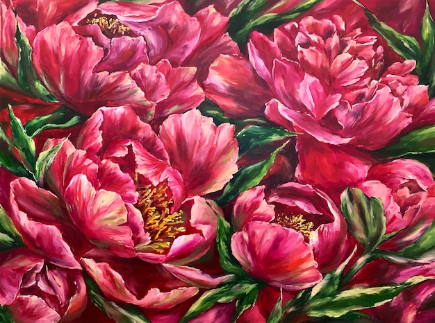 Vector peonies