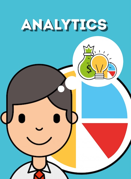 Vettore persone di business analytics