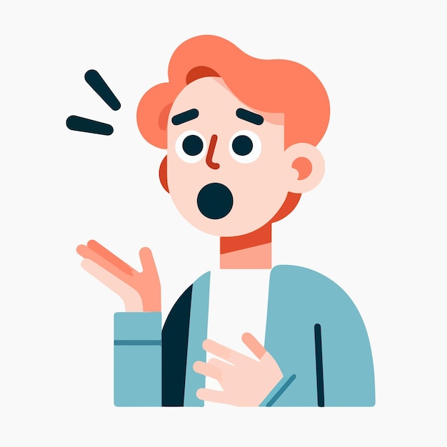 Vector people are shocked by the flat design style