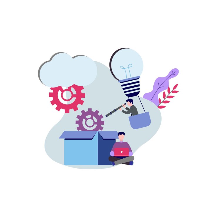 Vector people are working on cloud management