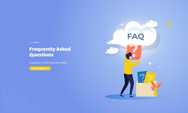 사람들은 Faq 일러스트 컨셉을 온라인으로 요청했습니다