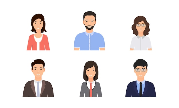 Vector people avatar business person icon vector illustration flat design