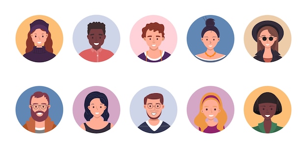 People avatar illustration set