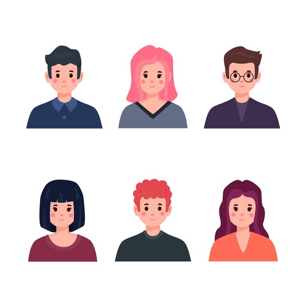 Vector people avatars illustration concept
