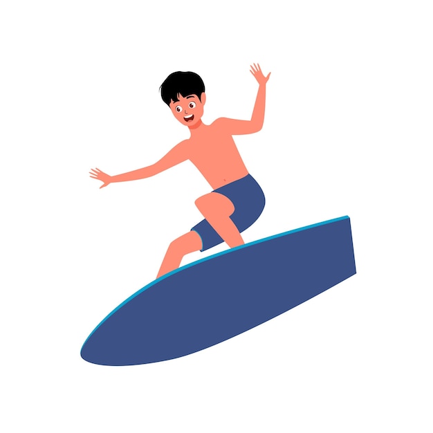 People bikini surfing surfboards vector illustration