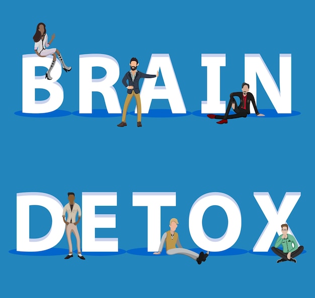 People on Brain Detox for Web Mobile App Presentations