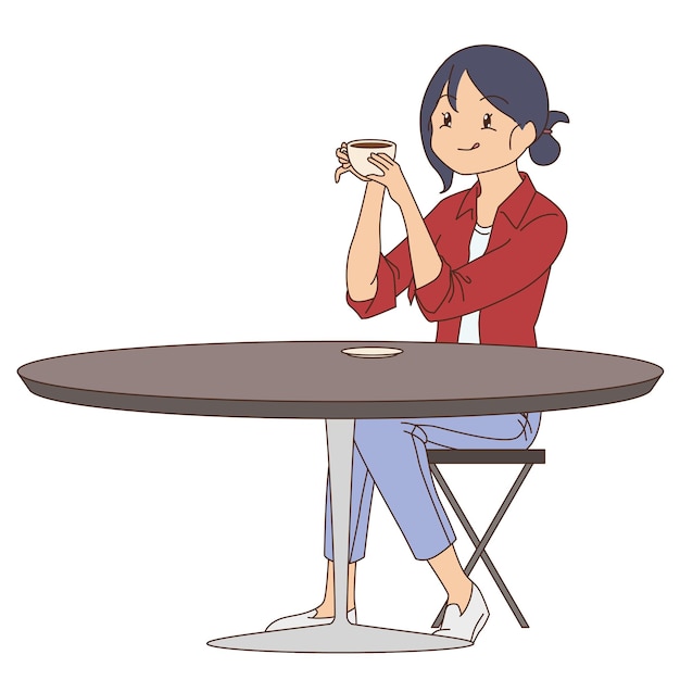 カフェの人々 イラスト シーン 2