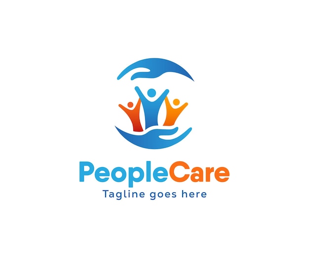 Дизайн логотипа People Care и шаблон значка