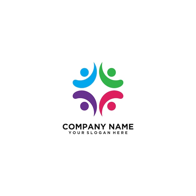 Vector people care modern logo design