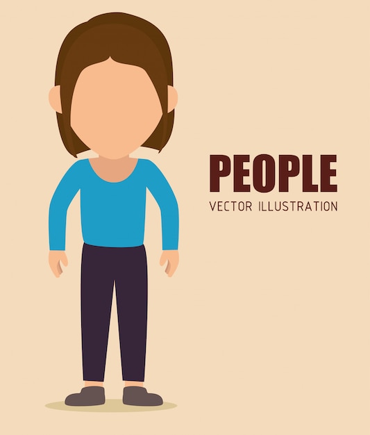 People cartoon graphic