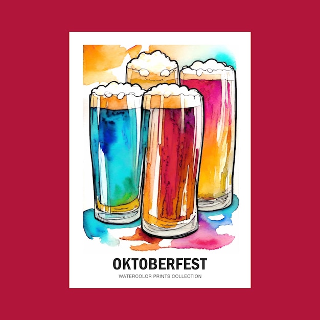 People celebrating Oktoberfest Printable Wall Art