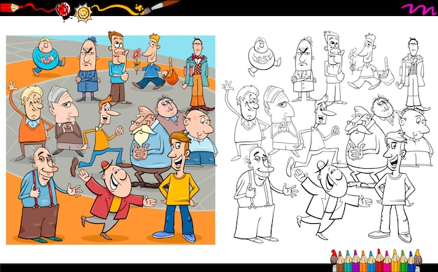 people characters coloring book