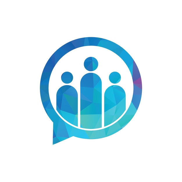 People chat logo design people logo icon talk logo template