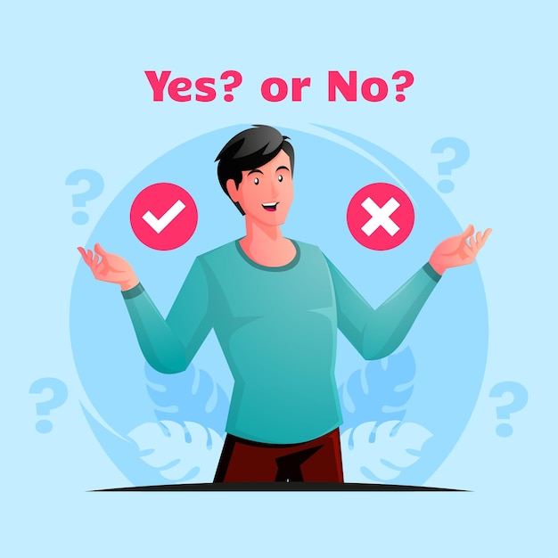 People choose yes or no