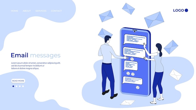 People communicate via email messagesExchange messages using the Internet