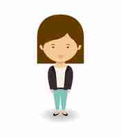 Vector people concept about woman cartoon design