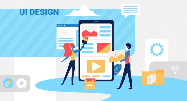 People create ui concept with tiny designer team