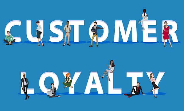 웹 모바일 앱 프레젠테이션을 위한 People on Customer Loyalty