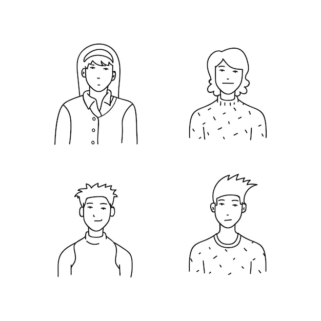 People Doodle Style