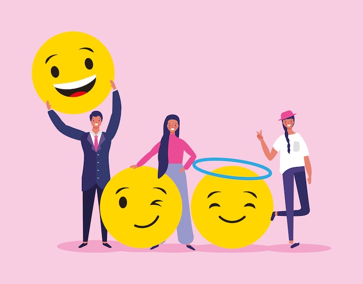 Vector people and emojis