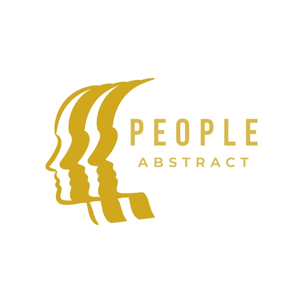 People face abstract logo design humanitarian world right multi cultural icon illustration