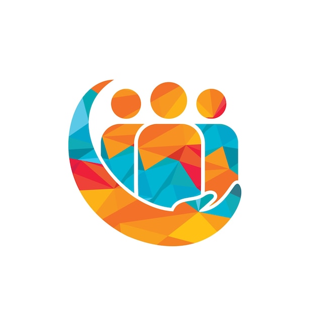 人と家族のケアのベクトルのロゴのデザイン