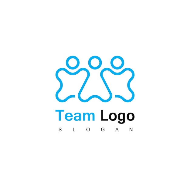 Modello di logo della famiglia e della squadra di persone
