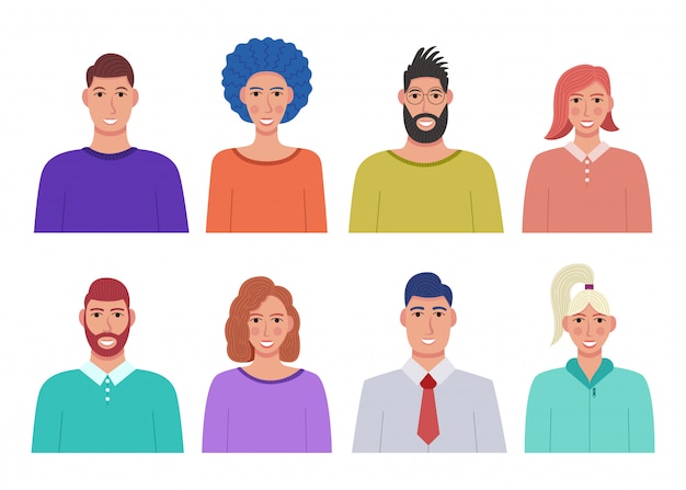 People flat illustration set