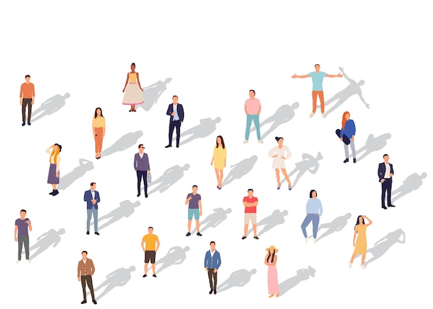 people in flat style vector