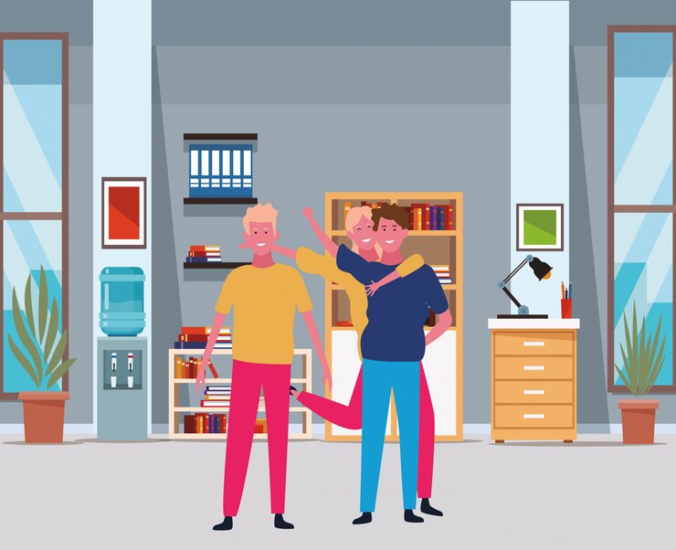 Vector people friends cartoon