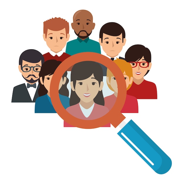 people group avatar character vector illustration design