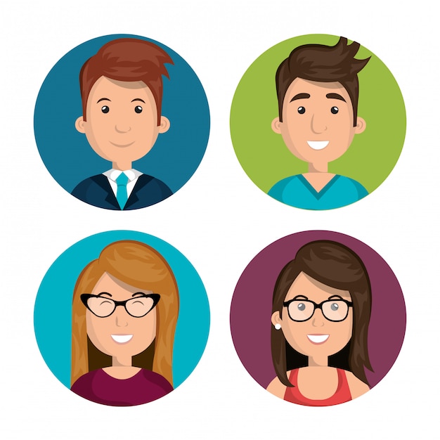 Vector people group design