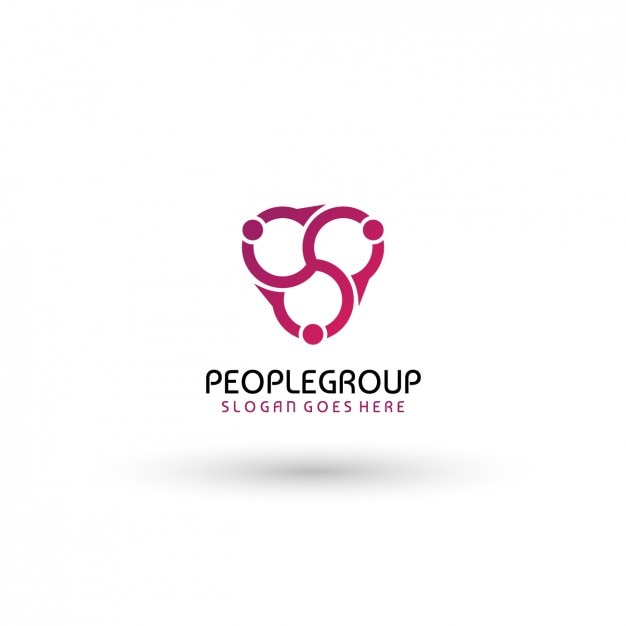 Vector people group logo template