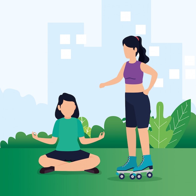 Vector people and healthy lifestyle concept vector design