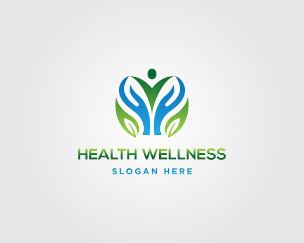people healthy and wellness logo icon design vector illustration template
