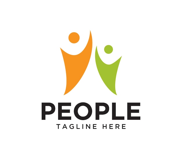 People Human Logo Design Template