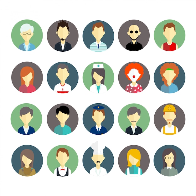 Vector people icon collection