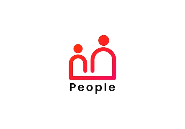 People icon logo concept design