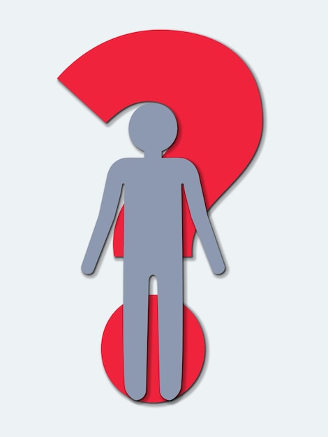 Vector people icon some person with question mark symbol perplexed man frequently asked questions