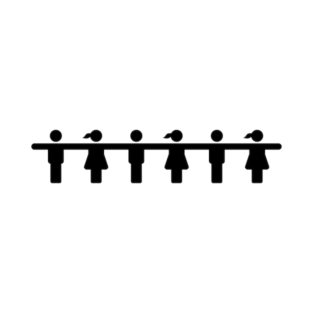 ベクトル 人のアイコン ベクトル 男性と女性のグループ 人のシンボル グリフピクトグラムのイラスト