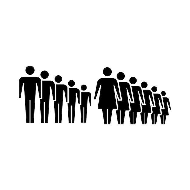 People icon vector male and female group of persons symbol avatar for business management team