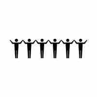 Vector people icon vector male group of persons symbol avatar for business management team glyph pictogram