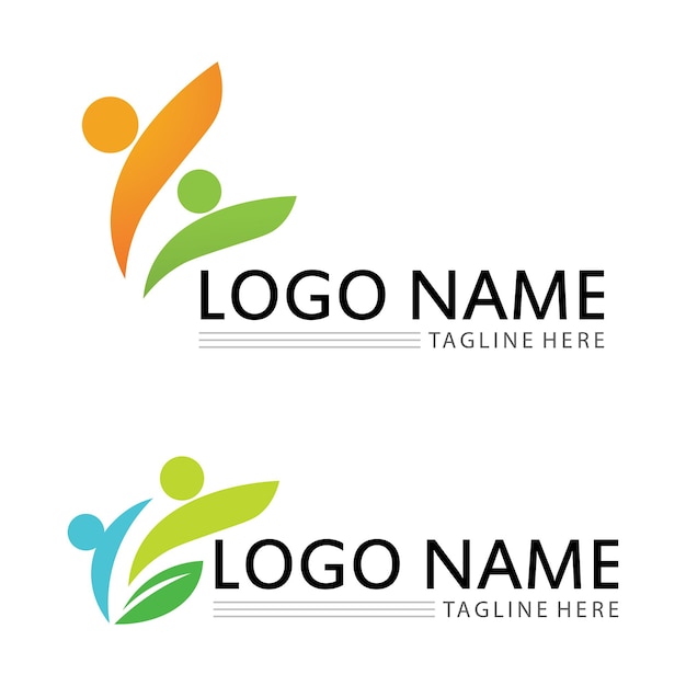 People Icon work group Vector logo illustration design