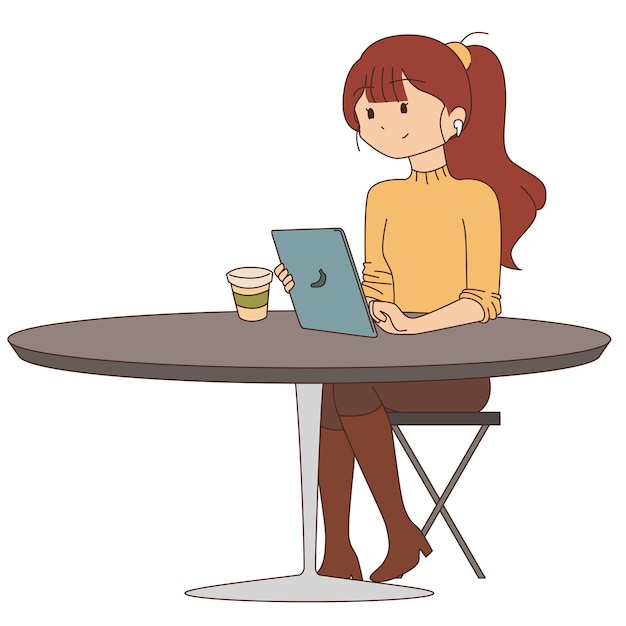 ベクトル カフェの人々 イラスト シーン 1