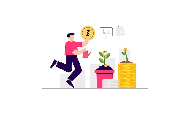 People investing concept illustration 